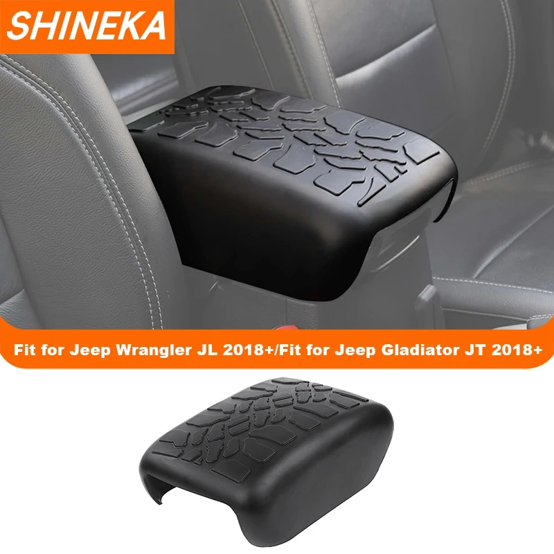 SHINEKA Car Center Console Armrest Box Protection Cushion Pad Cover for Jeep Wrangler JL 2018 Up for Jeep Gladiator JT 2018 Up