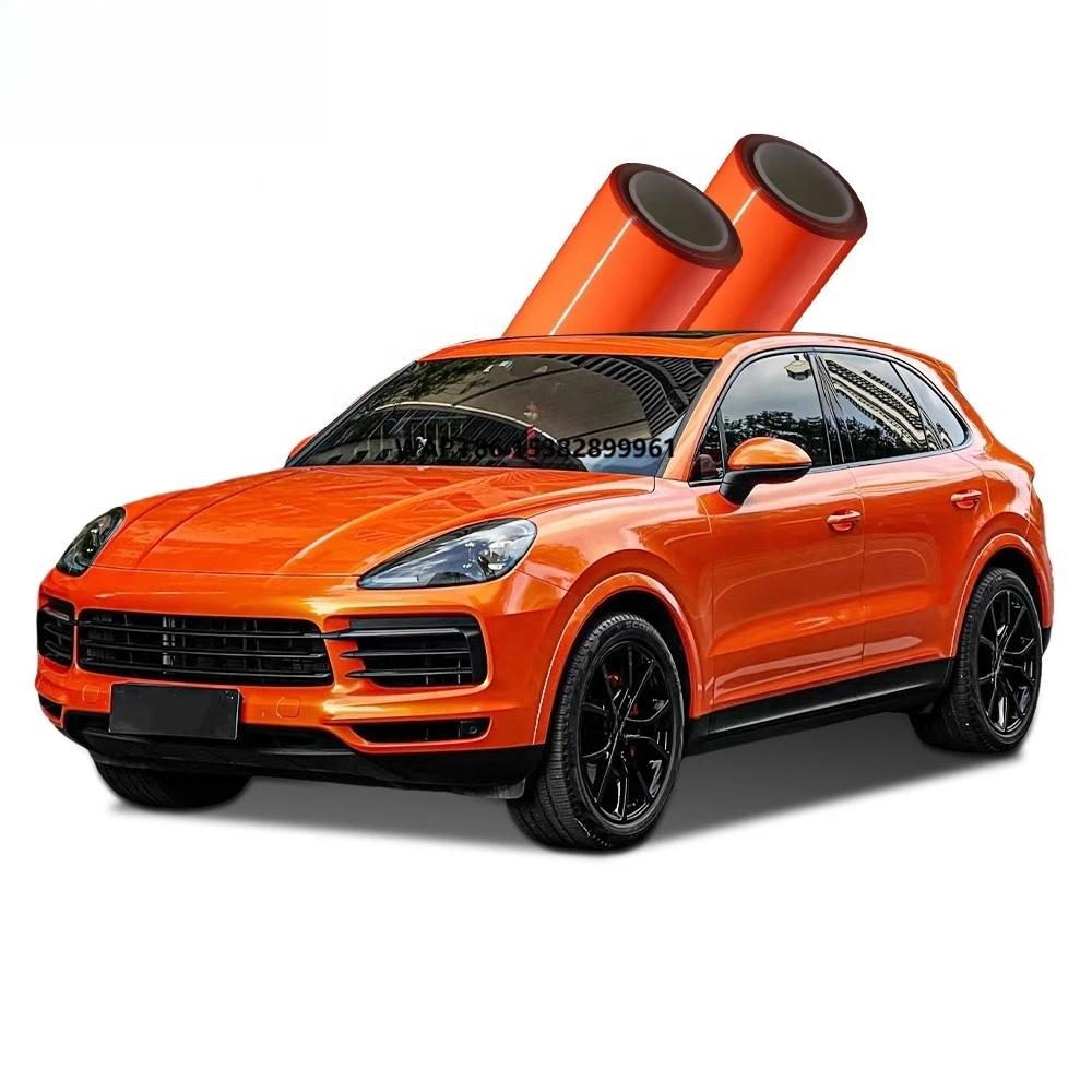 

Full Body Tpu Car Films Custom Self-healing Anti-scratch Color Changing Adhesive Protective Luxury Orange Car Wrap Film