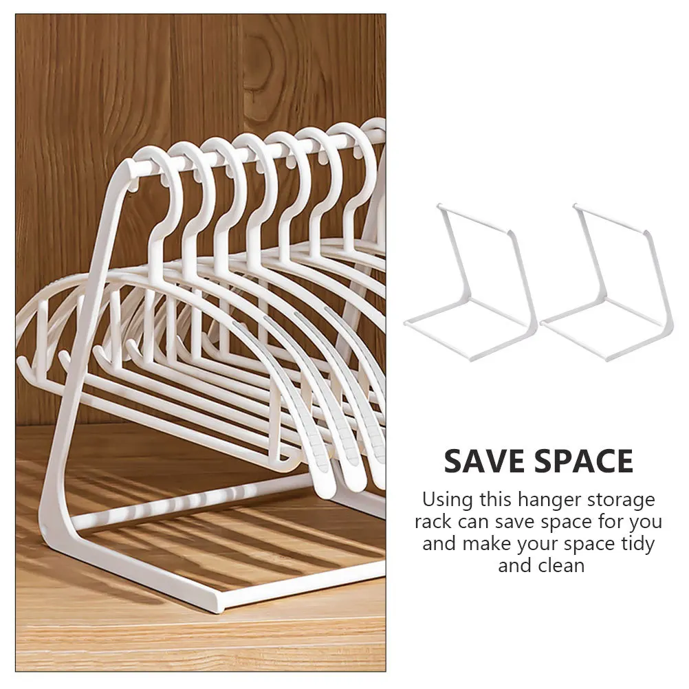 

2Pcs Multi-Functional Storage Rack Plastic Clothes Hanger Organizer Space Saving Towel Holder for Closet Laundry Room Home