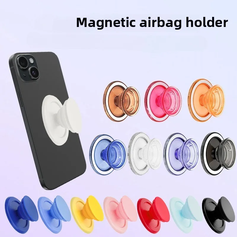 Pour Magsafe magnétique mignon bonbons rétractable Airbag support Ins solide rond téléphone poignée support sans fil charge doigt