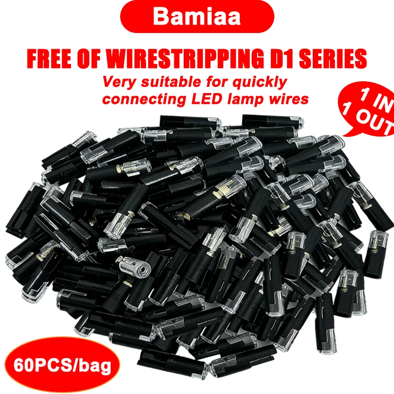 60pcs/18pcs， Quick single pin terminal, single pin insertion connector, DIY accessories, PVC insulation, quick connection