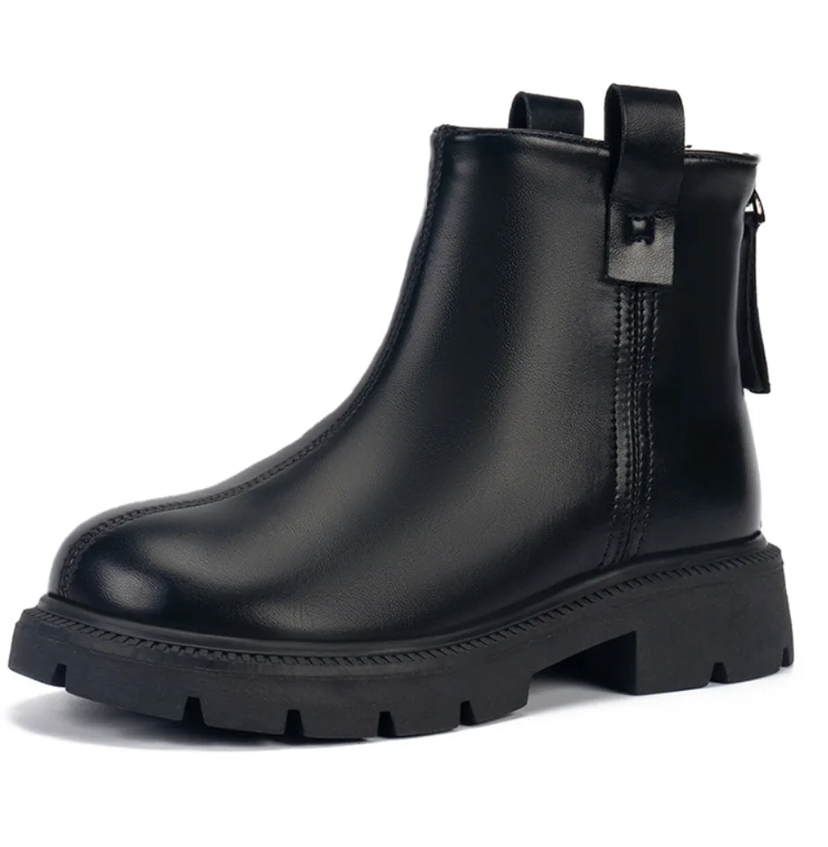Girls Leather Ankle Boots Children Chelsea Boots Non-slip Fashion Kids Short Boots for Boys Princess Britain PU Shoes Szie 23-36