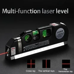 Laser Level Ruler Tape Measure Multifunctional Household Iinfrared Laser Line Marker Cross Line Level 2.5M Measurement Auxiliary