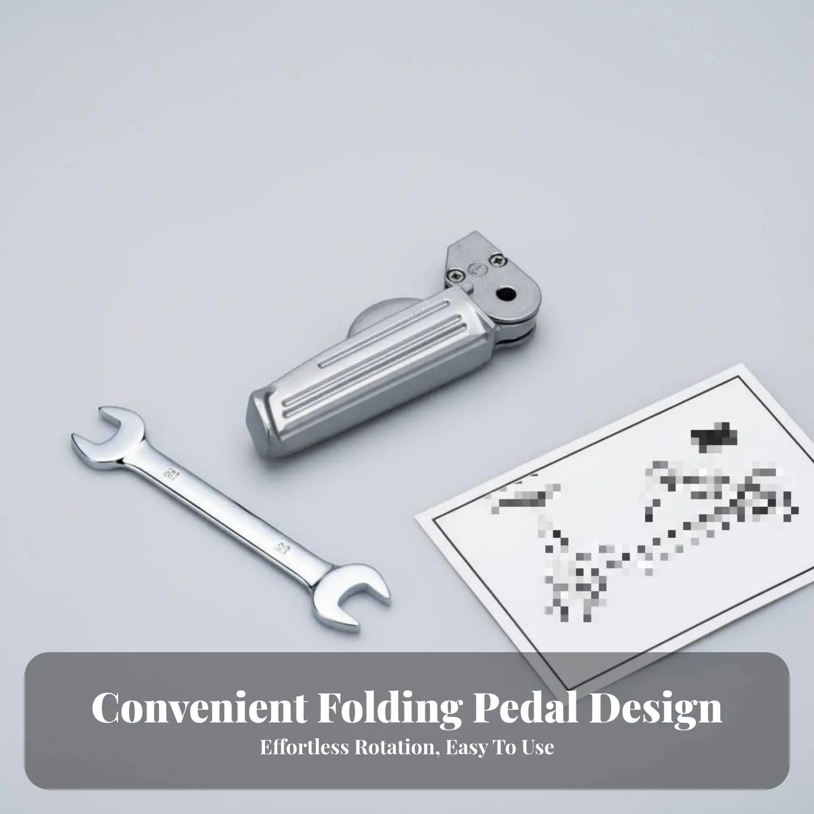 2 Pieces Rear Passenger Footrests Full-Metal Construction Scooter Foot Pegs Aluminum Foot Pegs Rust-Resistant Vehicle Accessory