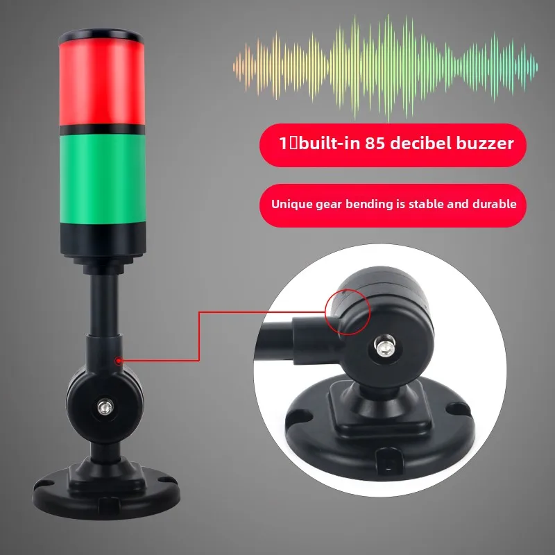 ضوء إنذار منارة برج LED بثلاثة ألوان للمعدات الصناعية لمخرطة آلة CNC، مؤشر إشارة تحذير متين ومشرق 24 فولت