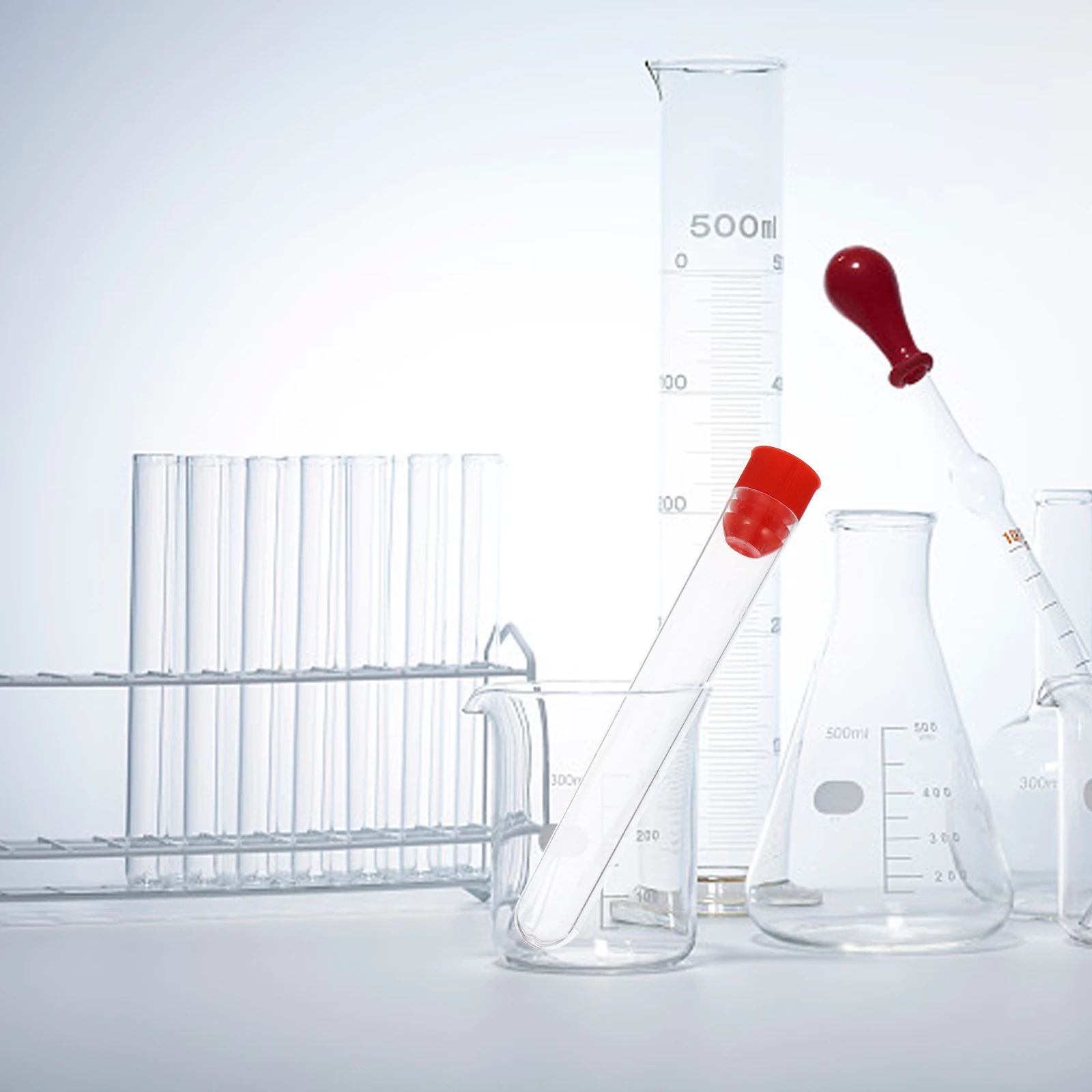 

1 set Test 16x105mm Plastic Tubes Rack 16x50 Portable Storage Tubes Containers for Liquid Sample