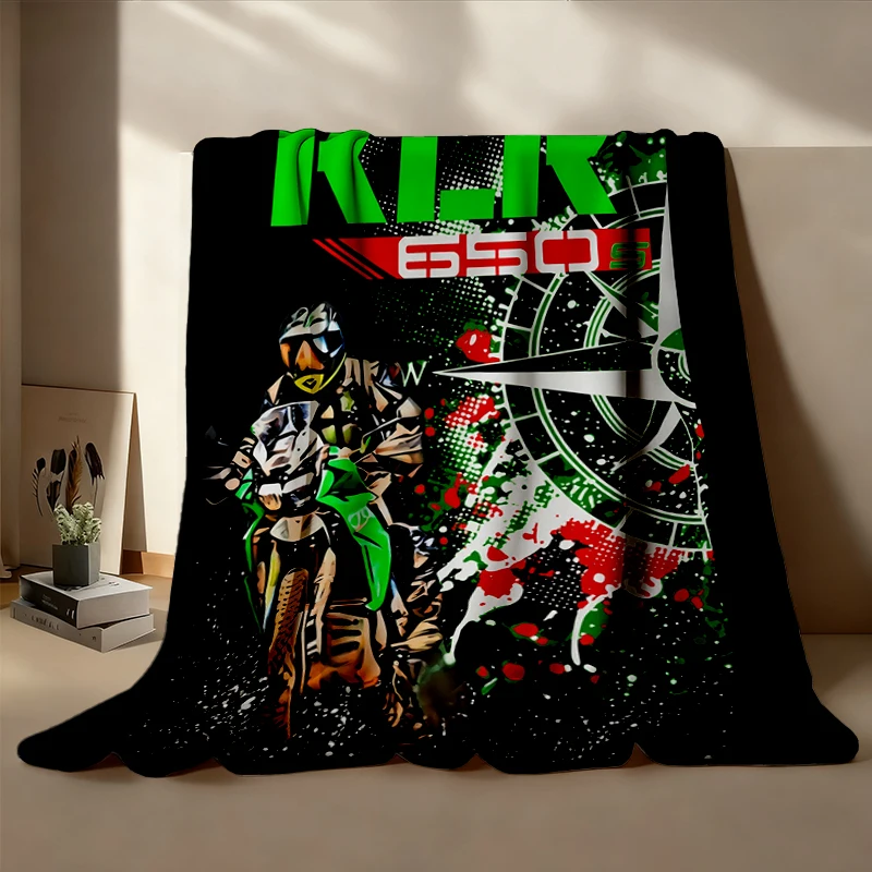KLR 650 Adventure Motorcycle Flannel Blanket for Dual Sport Riders Rugged Off Road Touring Fan Flannel Throw for KLR Ent