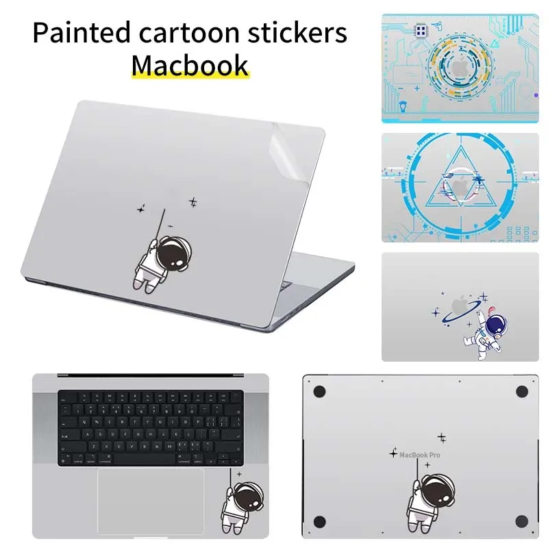 

Прозрачная наклейка с рисунком мультфильма для нового Macbook Air 2025/2024 16/13,6 дюйма A3113 A3114 M3 M4, наклейка на кожу Macbook Air 15 A3241 A3240