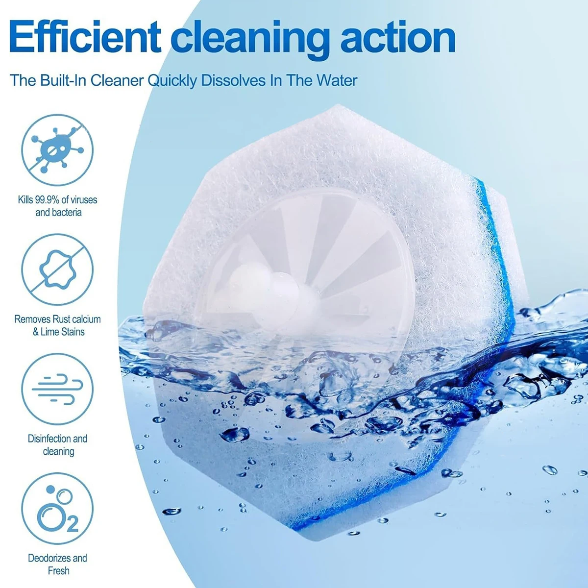 20PCS Toilet Wand Refills Disposable Toilet Brush Replacement Heads with Upgraded Fiber Bristles, Compatible with Clorax Toilet Brush Replacement Systems, Handle Not Include view 4