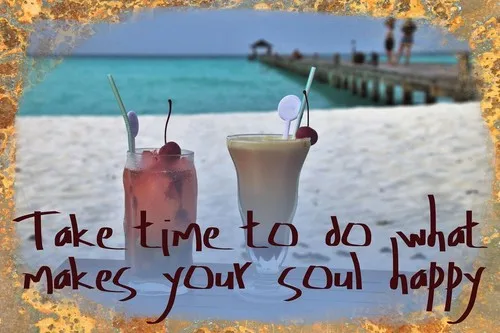 Beach Cocktail Happy Metal Wall Plaque Art Vintage tin sign happiness a4