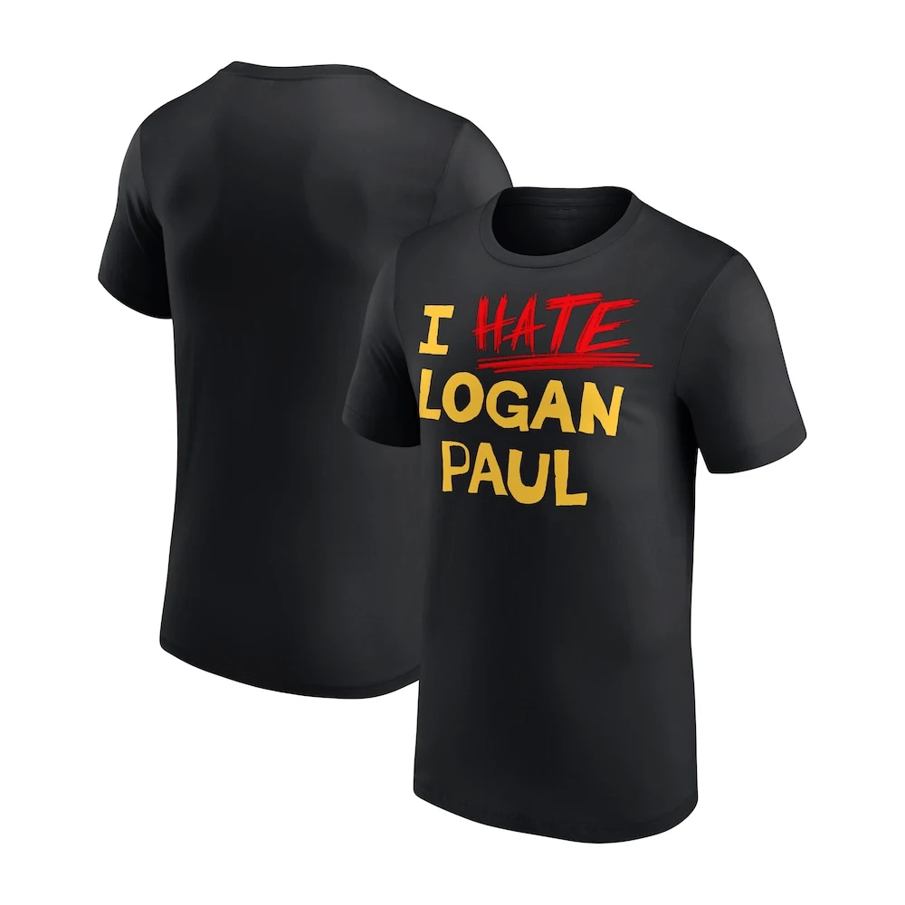 2025 New Men's Logan Paul I Hate Logan Paul T-ShirtSummer Athleisure Quick-drying Breathable Oversized Men's Top