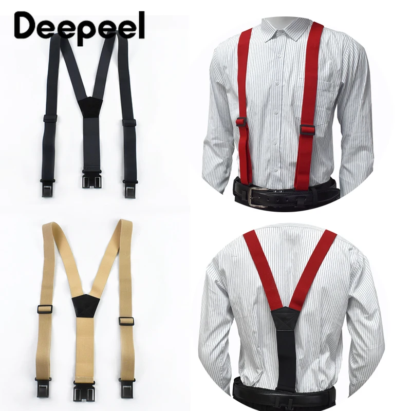

1Pc 3.5*120cm Men's Suspender 3 Clips Plastic Buckles Adult Elastic Strap Harness Man Braces Work Male Jockstrap Accessories