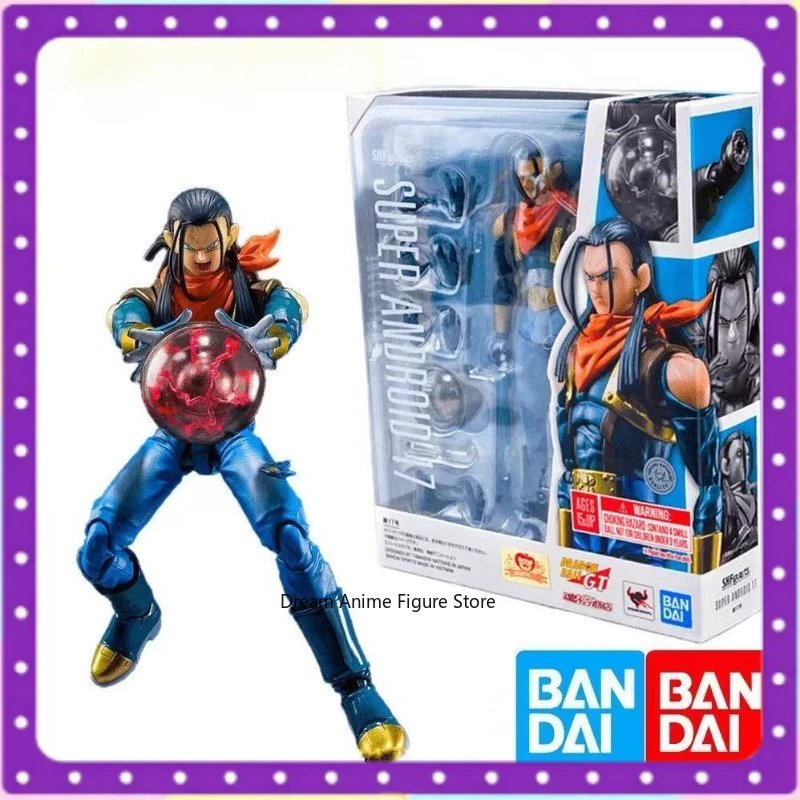 

In stock Original Bandai SHF Super No. 17 Fusion Ultimate Cyborg Dragon Ball GT Soul Limited Articulated Movable Model Figure