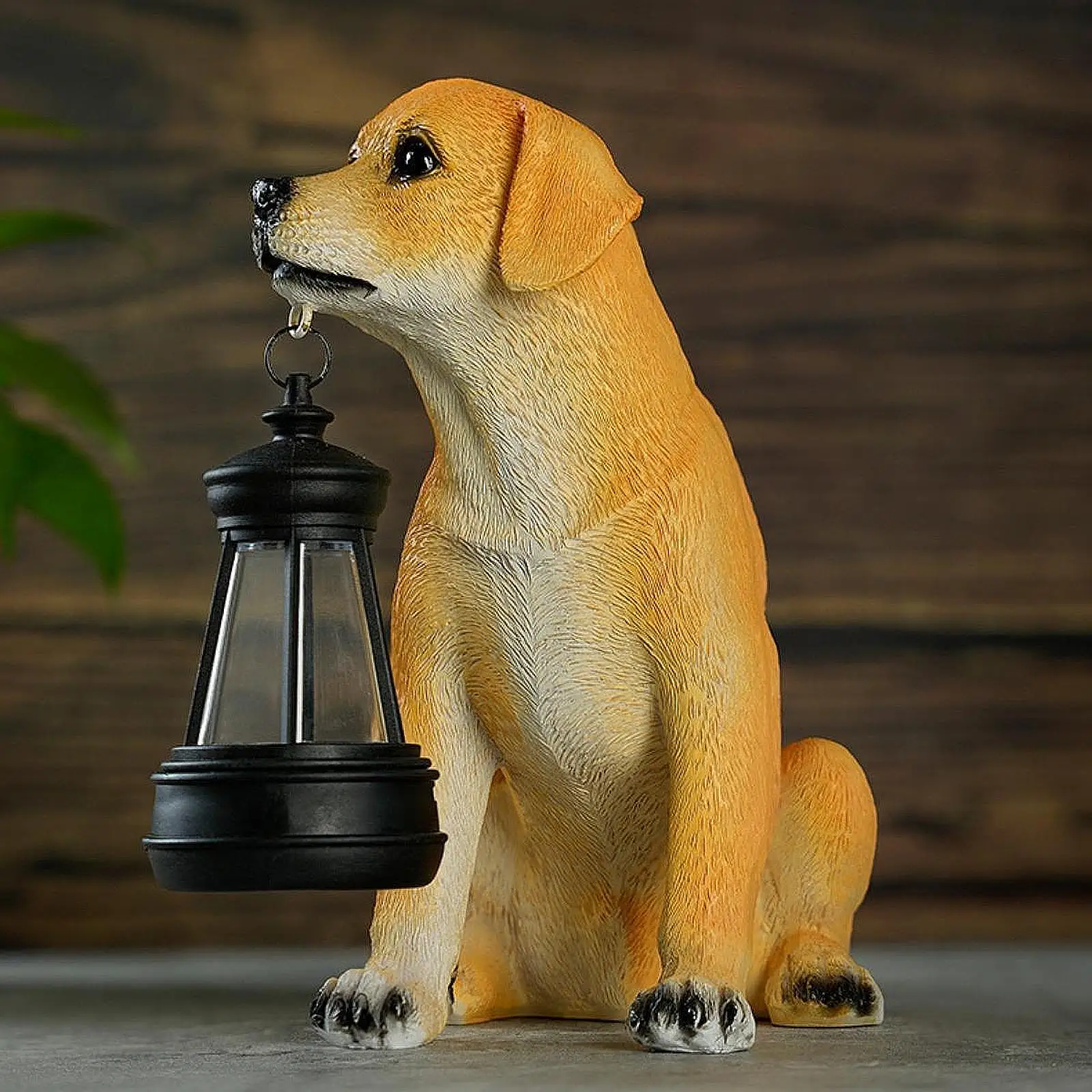 Solar-Powered Dog-Shaped Hanging Lantern – Cute Garden Decor, Plastic, Portable, Outdoor Night Light With Solar Battery Box