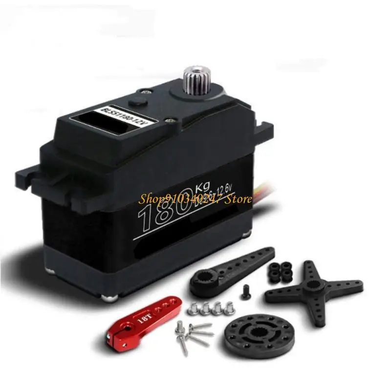

Q22A BLS51180 Digital Servo 180kg 12V Brushless Motor 180° 270° Metal Gear for Remote Servo Car Robot Airplanes Accessories