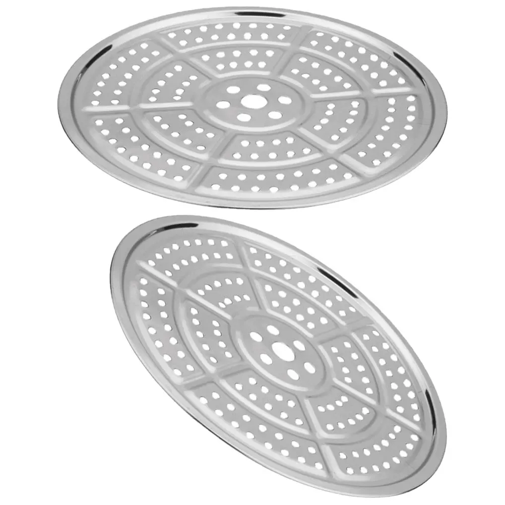 

2 Pcs Stainless Steel Steaming Tray Strong Easy Clean Suitable Rice Cooker Steam Appliances Food Steaming Accessories
