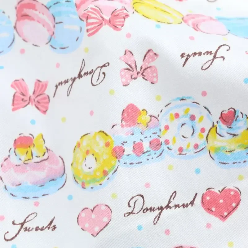 160x50cm Sweet Princess Dress Cloth Cartoon Cake Bow Printed  Girls' Bedding Pure Cotton Diagonal Sewing Cloth