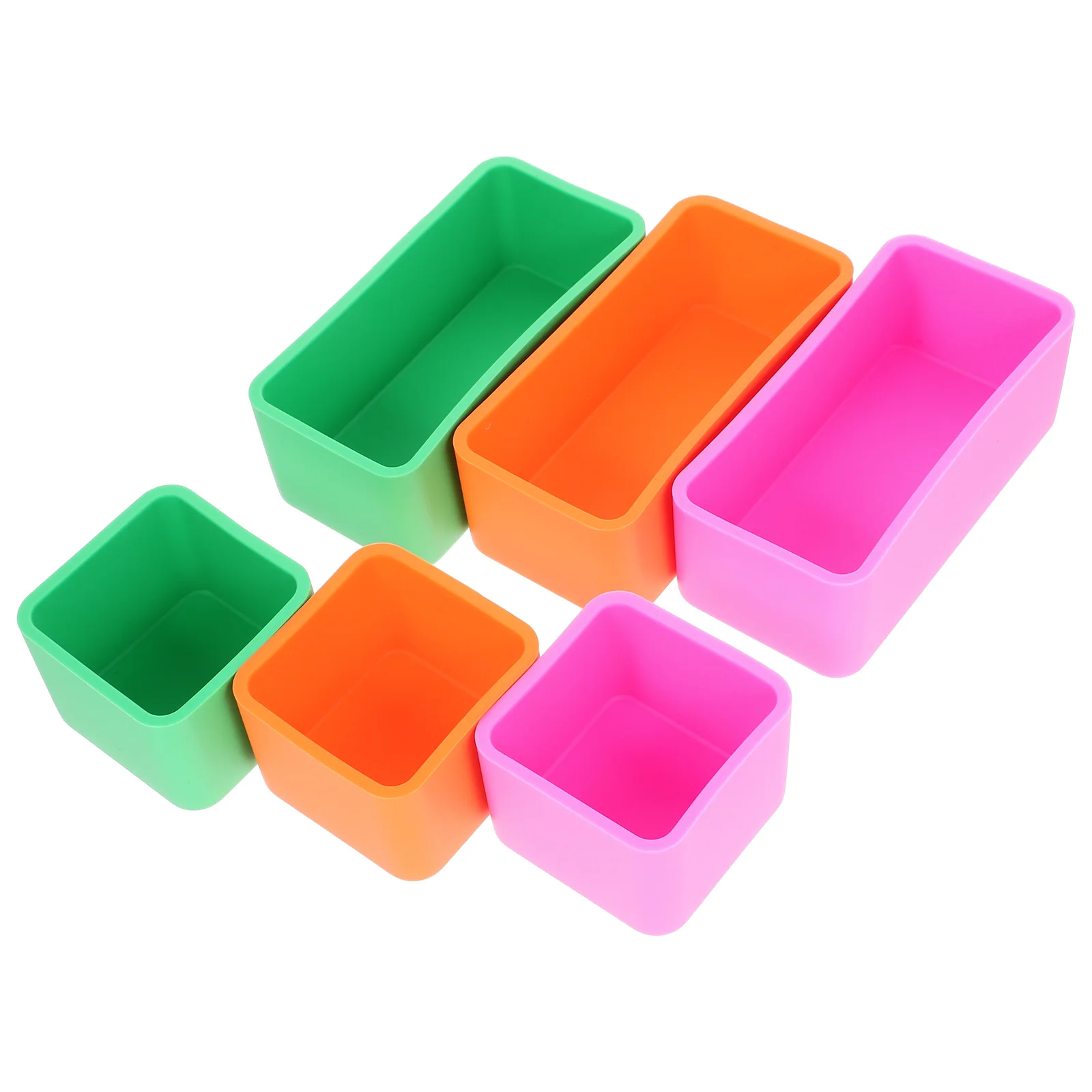 6 Pcs Silicone Lunch Box Supply Convenient Food Container Boxes Portable Silica Gel