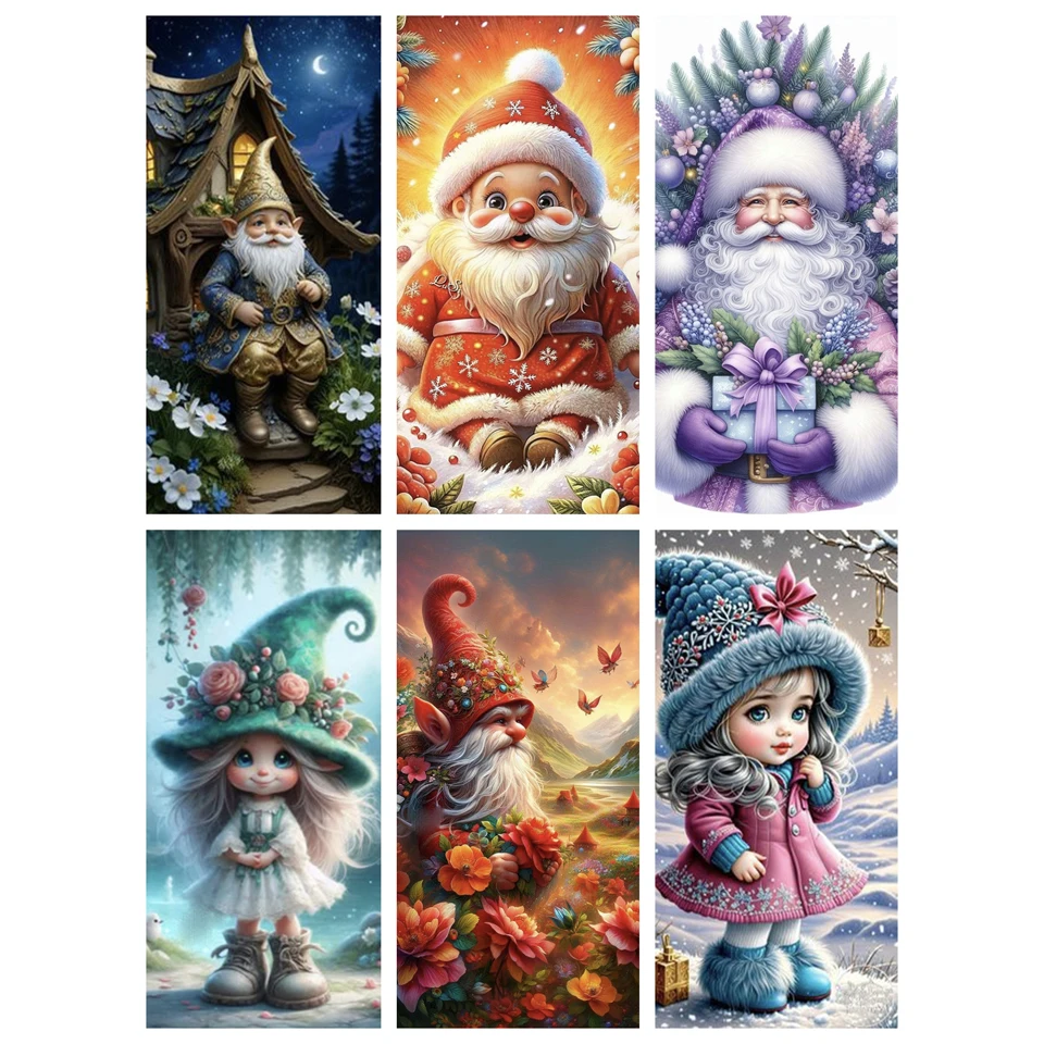 

Cartoon Santa Claus Diamond Painting New 5D DIY Diamond Mosaic Embroidery Round Square Cartoon Christmas Gift Wall Decoration