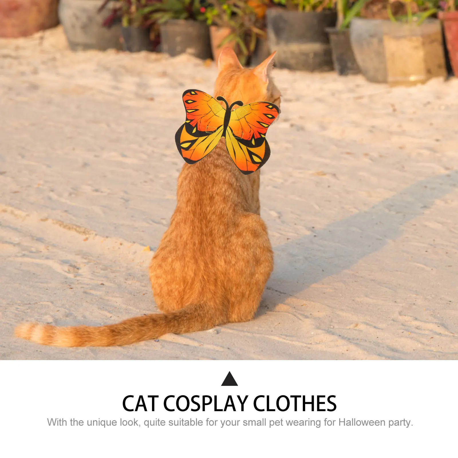 

Lightweight Halloween Butterfly Printed Pet Clothing Creative Cat Cosplay Costume Soft Pet Garment Supplies