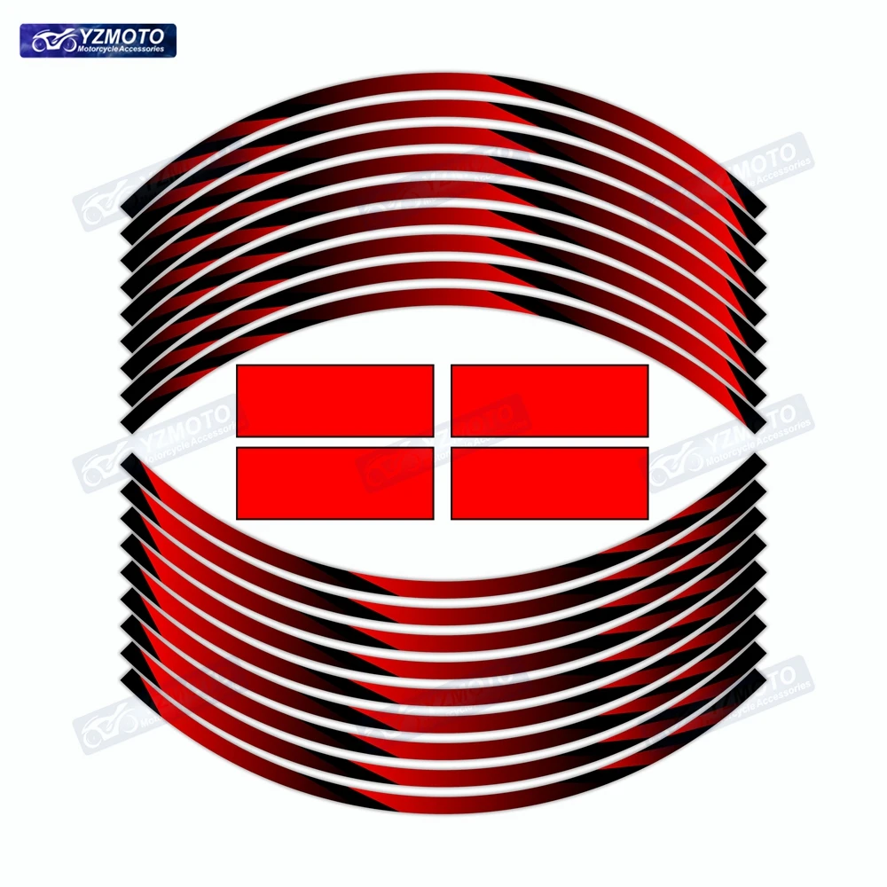 

For Ninja 250 300 400 650 Motorcycle Front And Rear Wheel Hub 17 Inch Sticker Reflective Waterproof Rim Decal Decorate Stickers