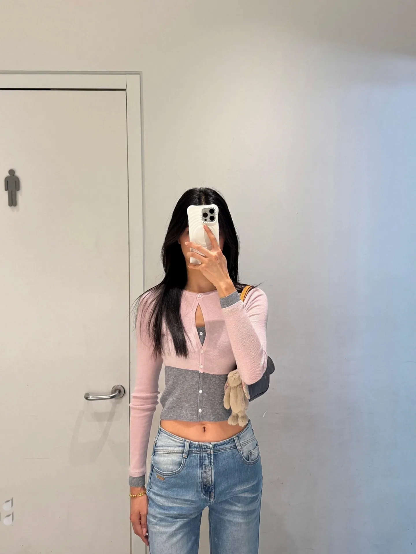 

Lilystore Color Blo Knitwear Women's Slim Fit Casual Top Layered Splice Sle Autumn Season Long Sve round Ne Design