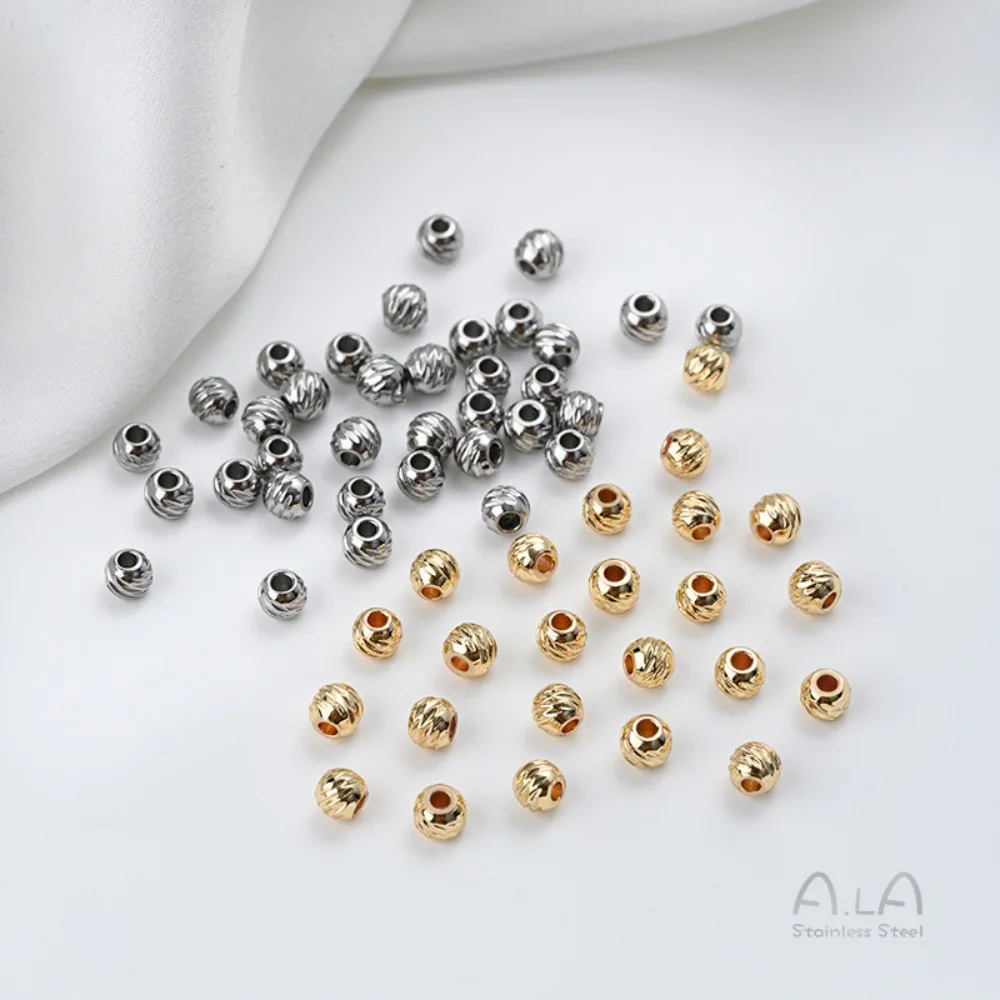 التيتانيوم الصلب سيارة زهرة حبة دفعة نمط جولة حبة فاصل اليدوية مطرز سوار ذاتي الصنع قلادة مجوهرات اكسسوارات #5