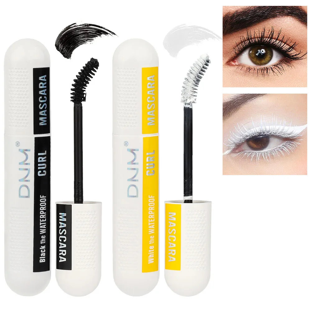 Rímel 3d alongamento preto branco roxo lash extensão de cílios escova maquiagem de beleza rímel de cor azul de longa duração