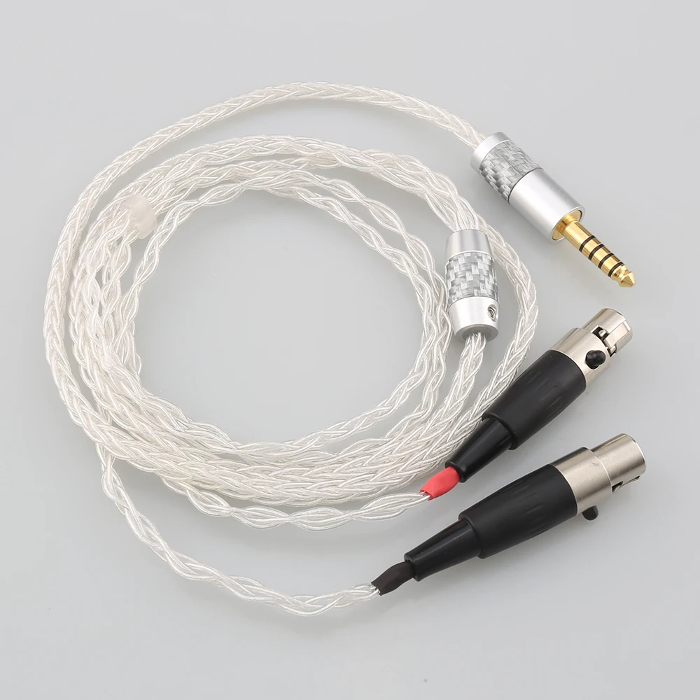 

99% Pure Silver 8 Core XLR 2.5mm 4.4mm 3.5mm for Audeze LCD-3 LCD-2 LCD-X LCD-XC 4z MX4 GX High-End Headphone Earphone Cable