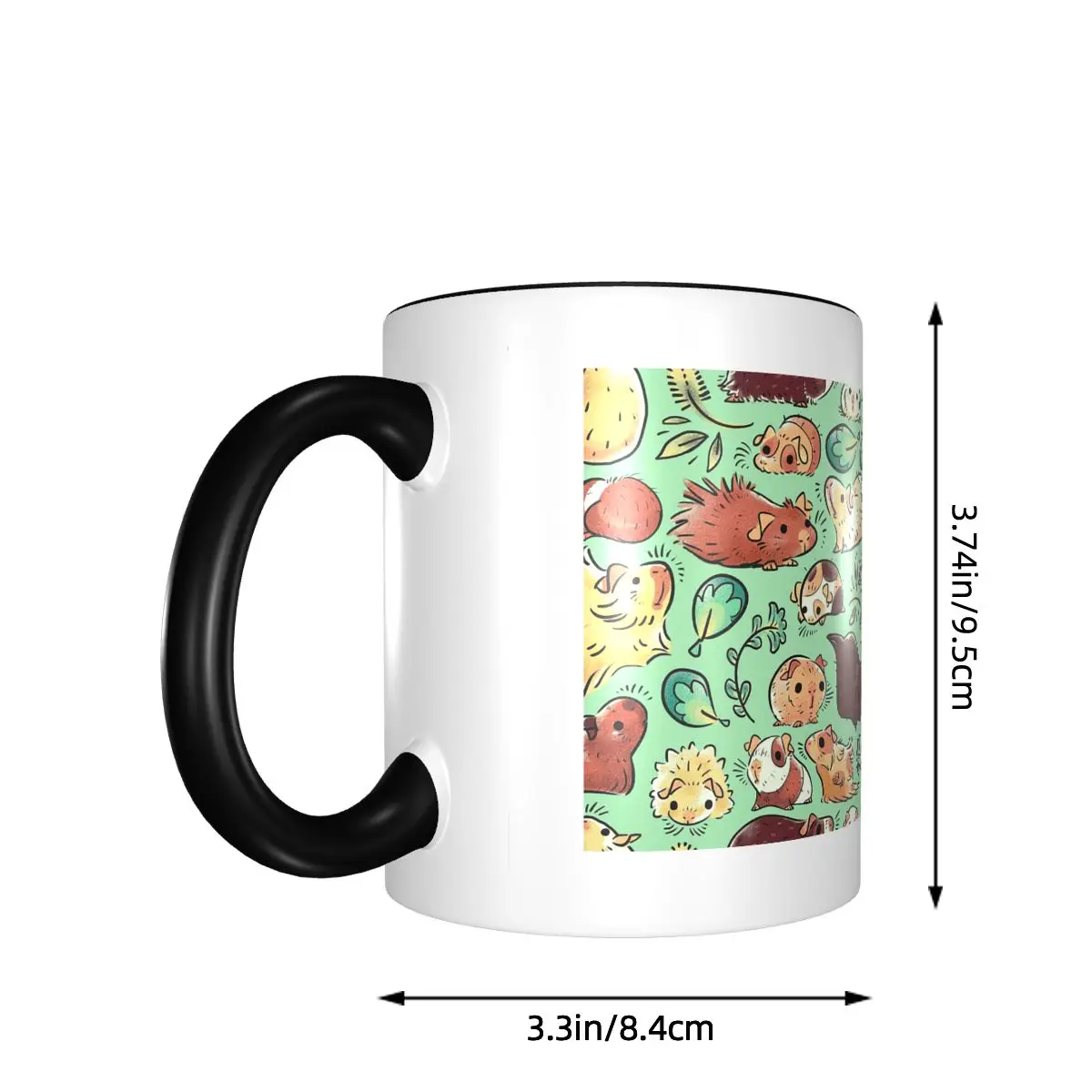 Guinea Pig Huddle Mug Funny Ceramic Coffee Cups Tea Mugs Milk Cup Drinkware Gifts for Friends