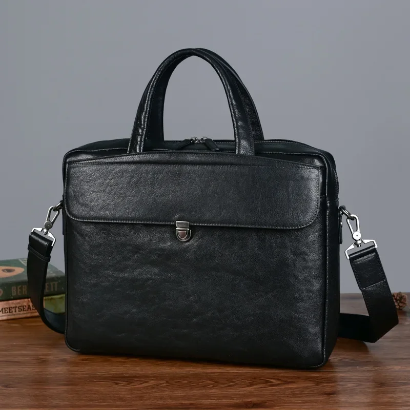 Stylish Men's Briefcase with Multiple Compartments