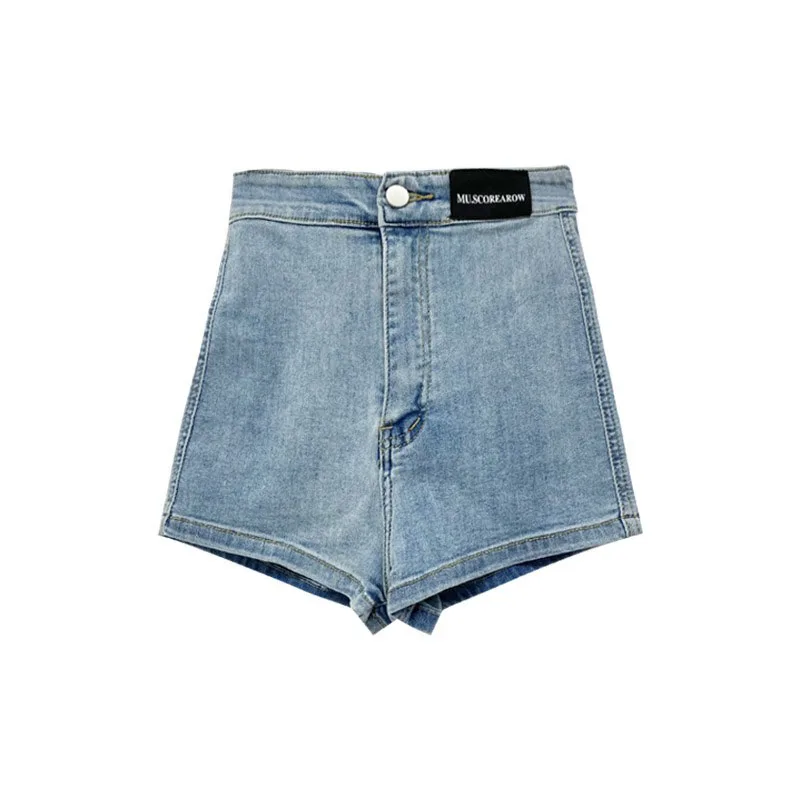 

DongCMY High Waist Hot Pants Women's Jeans Available in Multiple Colors Women's Summer Thin Chic Denim Stretch Shorts