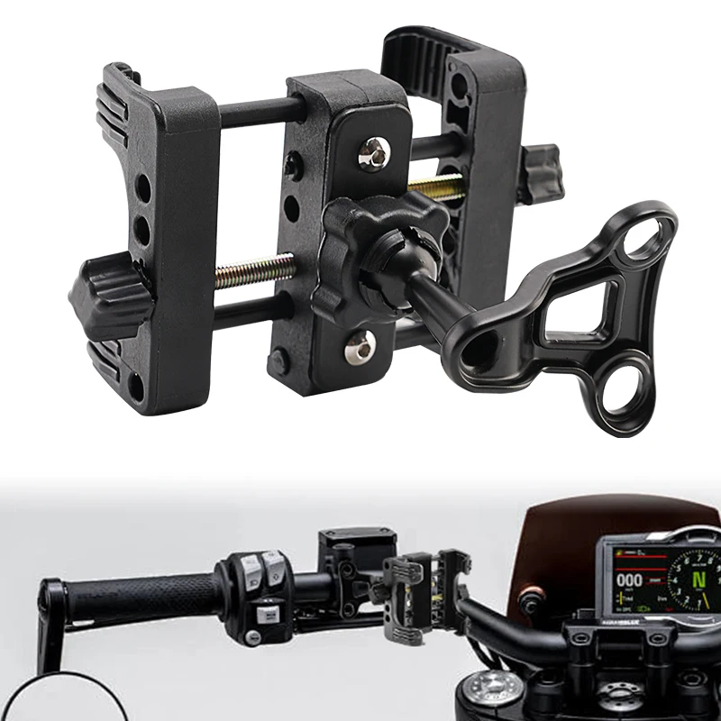 

Motorcycle Cell Phone Clip Mount Bracket Stand Black For Harley Touring Sportster XL Dyna Softail Adjustable Mobile Phone Holder