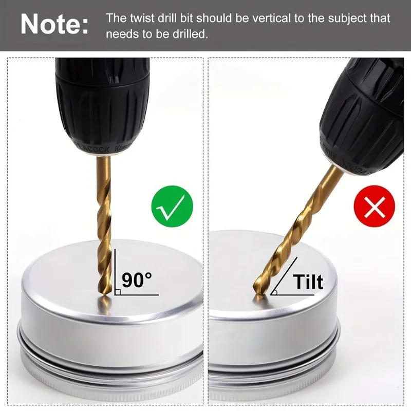 BIESUO Titanium Impact Drill Bit Set -30 Pcs Hex Shank HSS,Hex Shank Drill Bit Set,Quick Change Design,for Wood,Steel,Metal