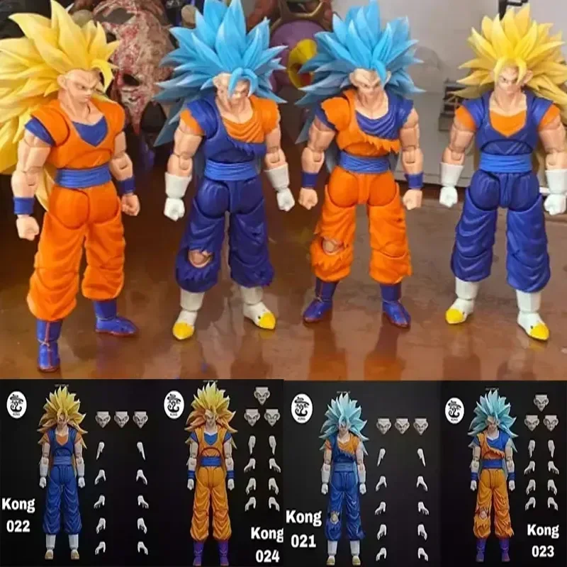 In Stock Dragon Ball Z Kong Studio Beast Deities Shf Son Goku Ssj3 Vegeta Super Saiyan Toy  Action Figure Model Figurine Toys