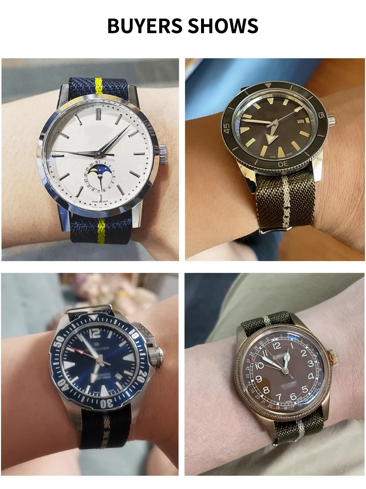 For Tudor Biwan Qicheng Little Red Flower Black Shield Bronze M79250ba Anti-Allergy Nylon Canvas 20 22 Outdoor Durable Watchband