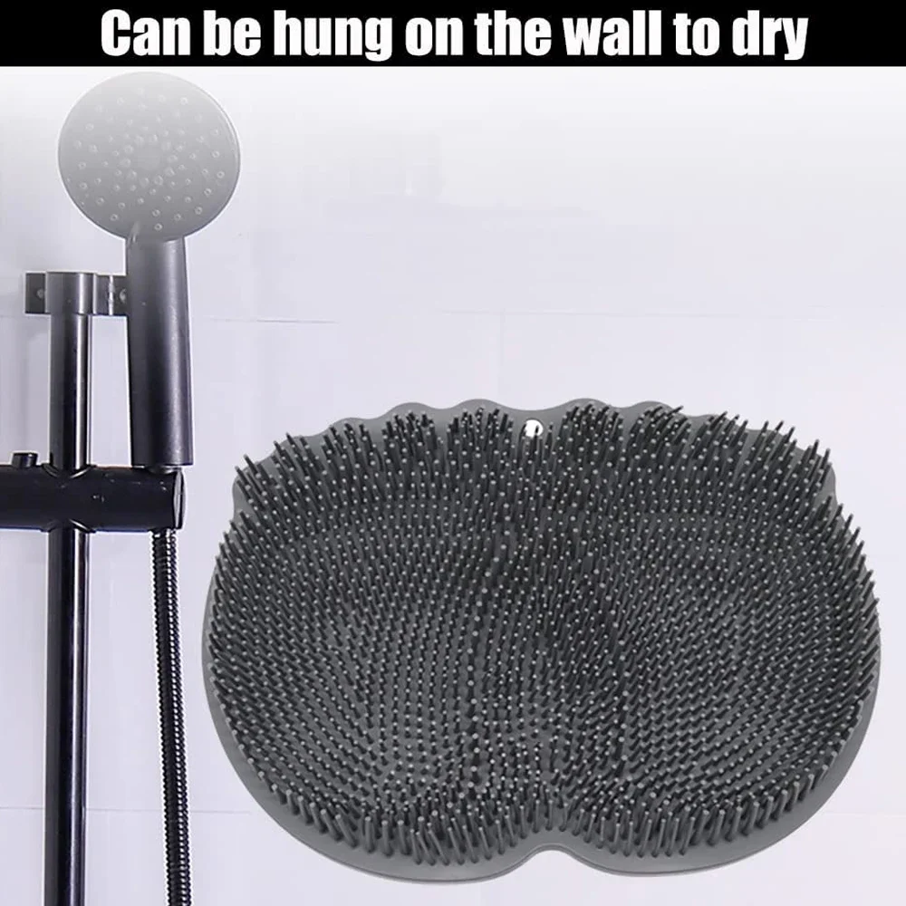 Schone gemassagede voeten Douche- en badvoetscrubbermat Verzacht harde huid op hielen Exfoliërende voetborstel Niet-buigend voetwaskussen