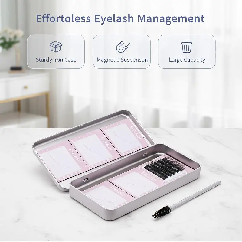 1 Set Eyelash Grafting Table Display Box Magnetic Sheets Eyelash Protection Box