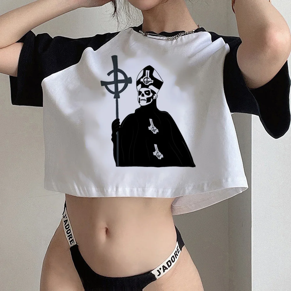 Ghost Band trashy fairy grunge  vintage crop top girl kawai korean fashion cute manga t-shirts