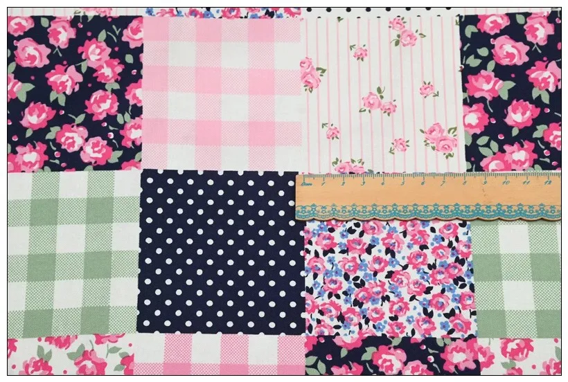 50X110cm الكرتون فلوريت رقيقة 100% نسيج القطن مواد الخياطة للملابس خليط DIY بها بنفسك اللحف التطريز المواد #4