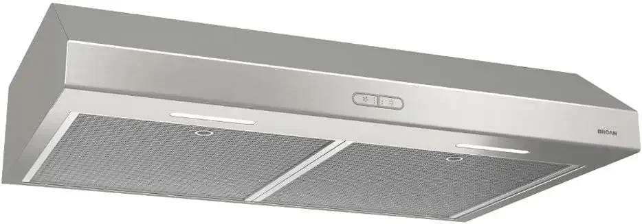 Broan-NuTone NuTone BCDF136SS Glacier Range Hood with Light Exhaust Fan for Under Cabinet, Stainless Steel, 36-Inch