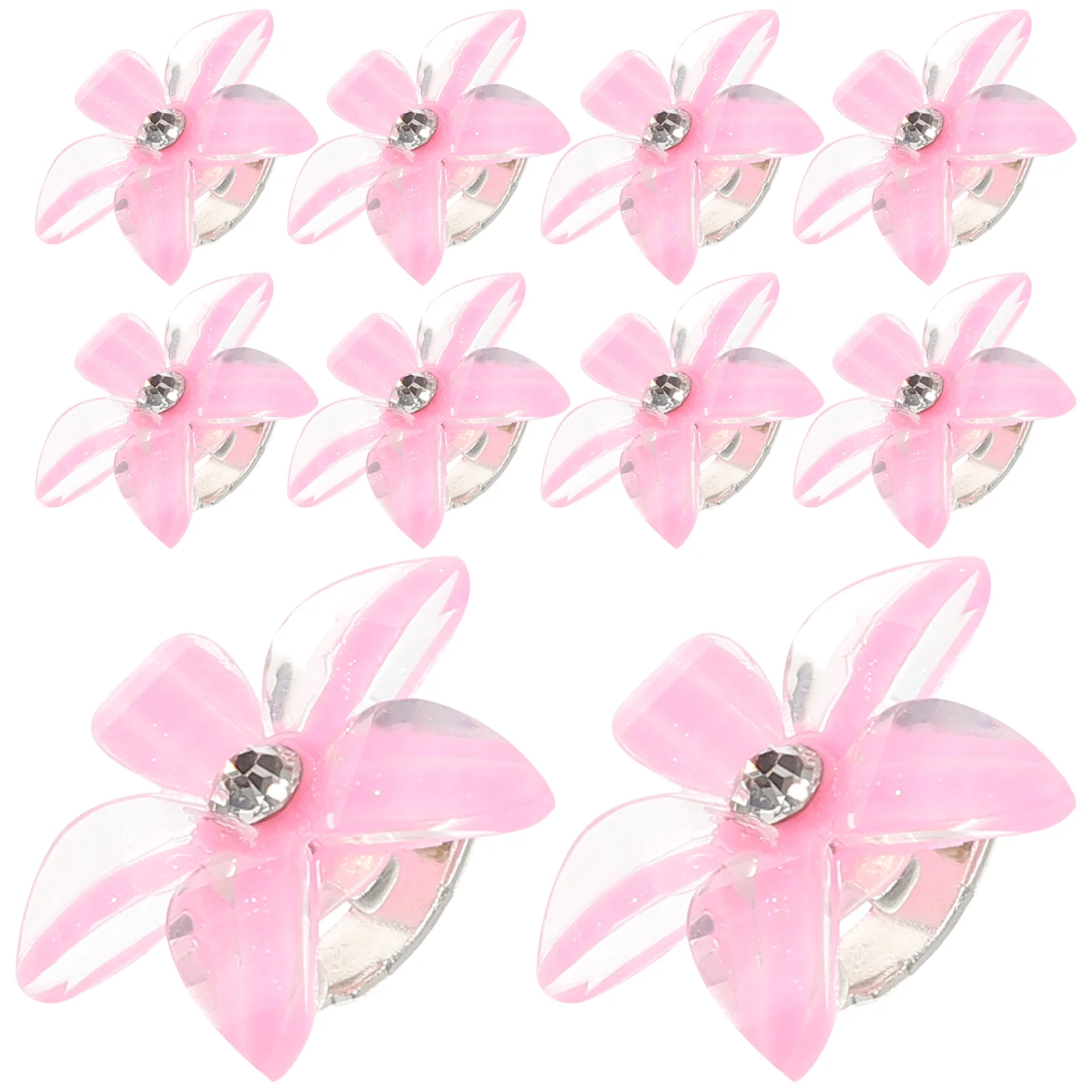 

10 Pcs Pearl Claw Clips Children's Rhinestone Hair Bobby Pins Flower Mini Jaw Decor