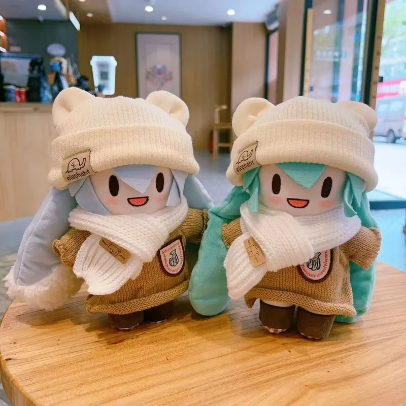 

20cm Hatsune Miku Anime MIKU Snow Princess Animation Changing Clothes and Dressing Model Yuki Hatsune Cotton Filling Fufu Gift