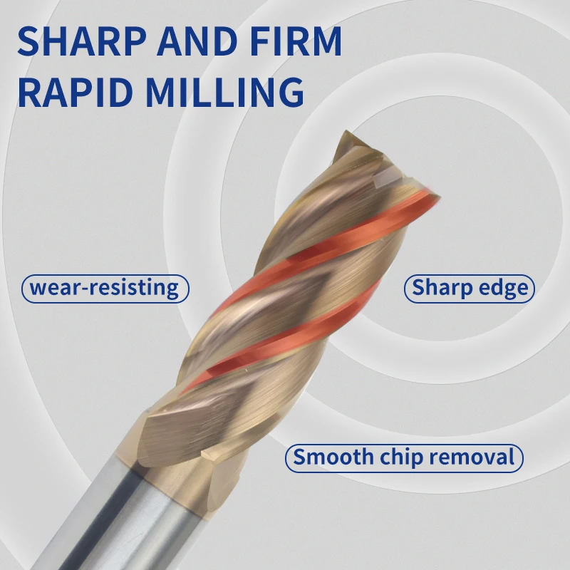 Imagem -02 - Tungstênio Aço Fresa Carbide End Mills Cnc Tools Flauta Hrc60 mm mm mm mm 10 mm 12 mm 16 mm 20 mm