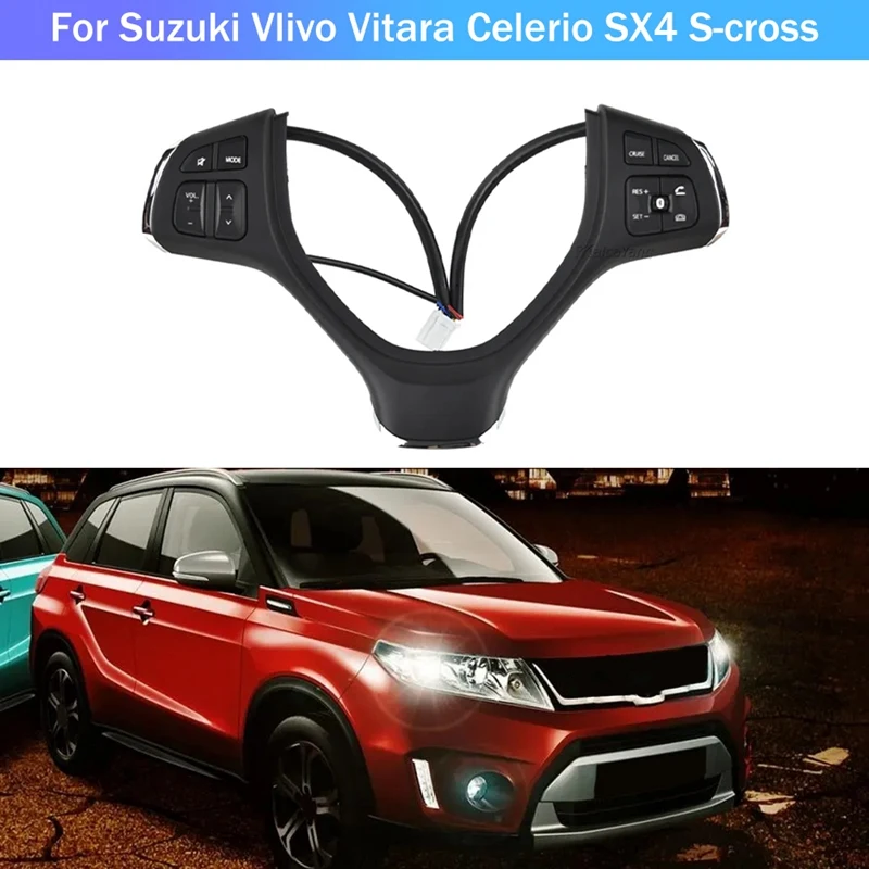 Car Multifunction Steering Wheel Button Cruise Control Switch For Suzuki Vlivo Vitara Celerio SX4 S-Cross