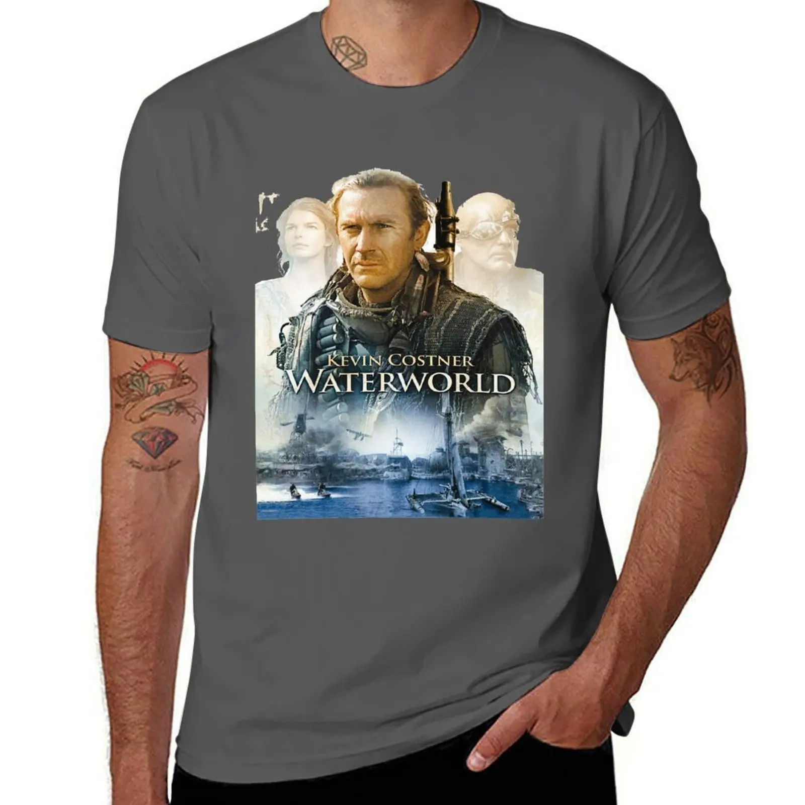 

Waterworld Horror Movie. Vintage 70s T-Shirt Basic Regular Fit Casual T-Shirt