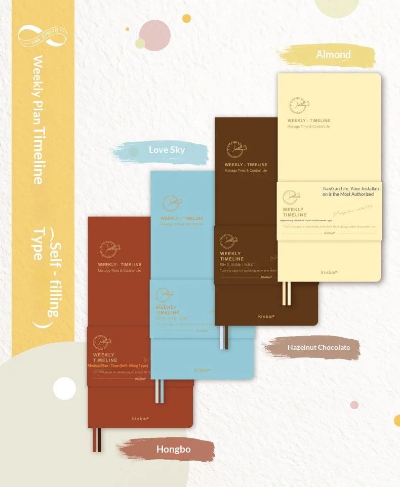 Kinbor Wochenplaner, Notizbuch, unbedingt erforderlich, Agenda, Zeitplan, täglich, monatlich, Tagebuch, Buch, tragbar, Rekord, Tagebuch, Plan, Notizblock, Schreibwaren – Detail 4