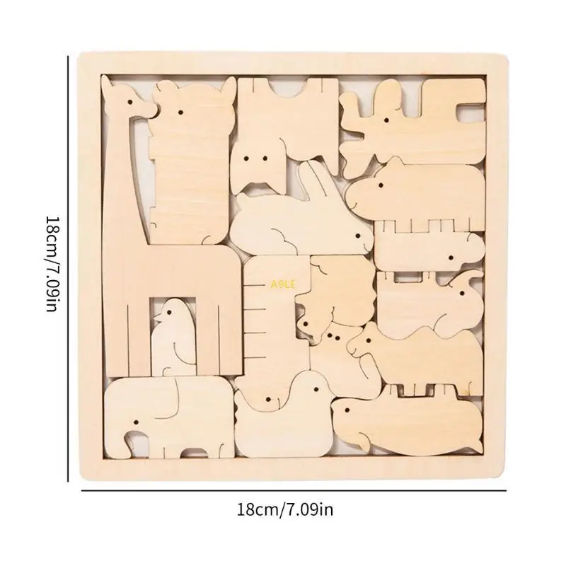 Blocco puzzle non dipinto che disegna giocattolo giocattolo giocattolo per bambini