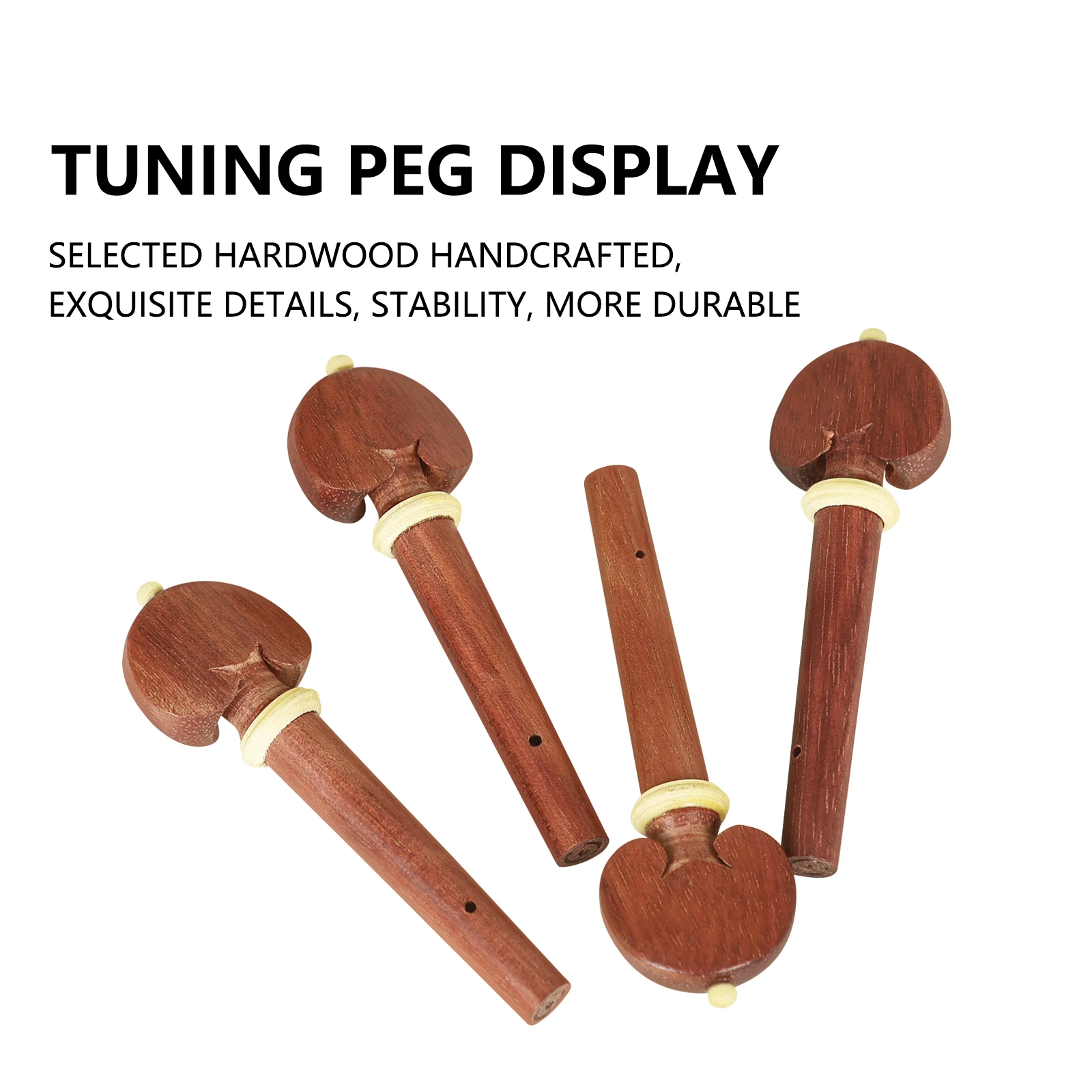 4/4 3/4 Violin Accessory Set Made of Redwood Material Including a Drawstring Board Chord Shaft Tail Nail Chin Rest Combination