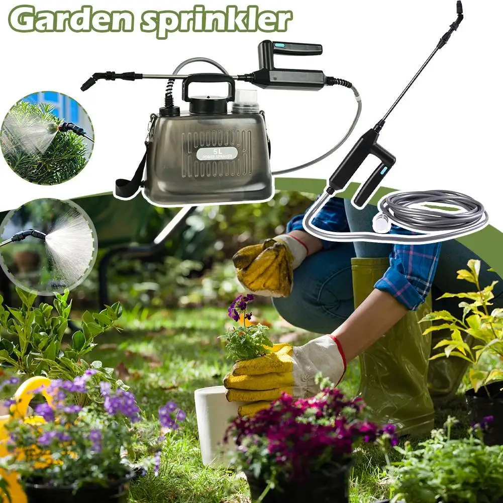 

Gardening Watering Can Electric Shoulder-type Large Capacity Rechargeable Automatic Sprayer Multi-function USB Household Sprayer